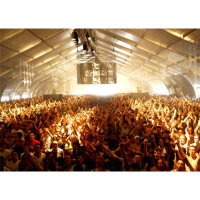 White  Curve Marquee Tent  For Festival  300 People Seater Guest