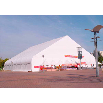 White  Curve Marquee Tent  For New Product Show  1000 People Seater Guest