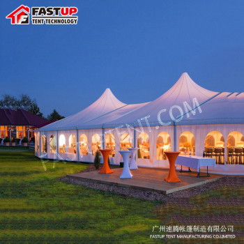 PVC High Peak Mixed Marquee Tent For Banquet Hall For 100 People Seater Guest