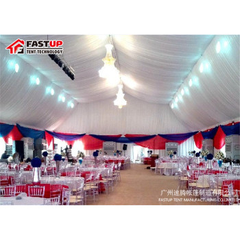Clear Polygon Roof Marquee Tent For Wedding 200 People Seater Guest