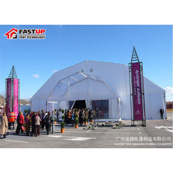 White Polygon Roof Marquee Tent For Brand Ceremony 1000 People Seater Guest