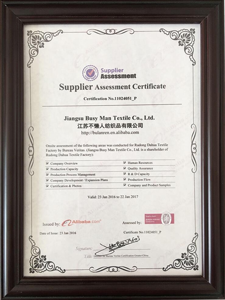 Supplier Assessment Certification