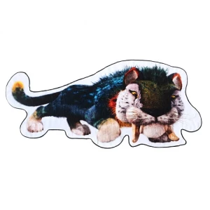 Wholesale 100 cotton irregular shape tiger printed beach towel