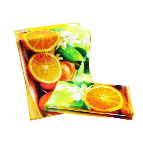 Printed Towel With Orange