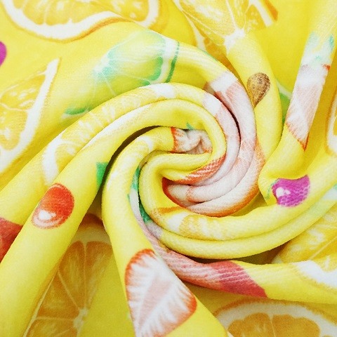 100% Cotton Velvet Digital Printing Fruit Luxury Face Towels Hot Sales