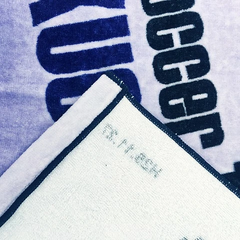 High Quality 100% Cotton Custom Football Printed Velour Face Towel