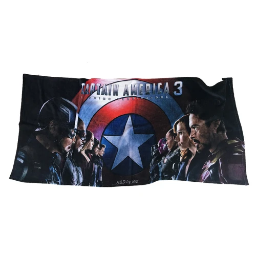 Factory Best Price Printed 100% Cotton 70*140cm Bath Towel with Captain Printing