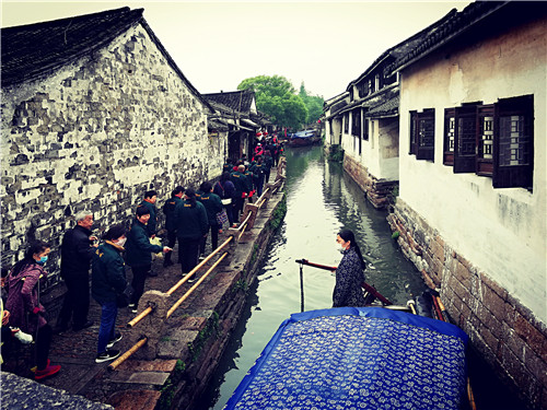 jiangsu Busyman textile co. LTD. All employees zhouzhuang one-day tour.