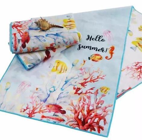 100% cotton digital printed towel.