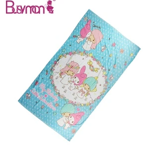 Personalized cotton beach towel with lovely cartoon