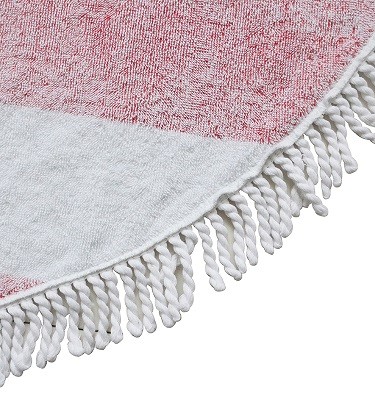 china supplier 100% cotton round beach towels roundie towel with tassels