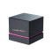 Custom black cardboard round candle gift Box packaging with ribbon