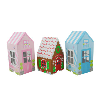 Donation chocolate house type shaped designs cardboard gift box