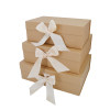 Ribbon folding box ribbon closures gift box with ribbon closure