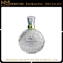 Glass perfume bottle supplier with nice shaped cap in china