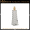 Transparent nice crystal shaped Glass perfume bottle 80ml with crimp cap