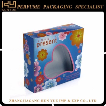 heart shaped paper perfume box for expressing Love