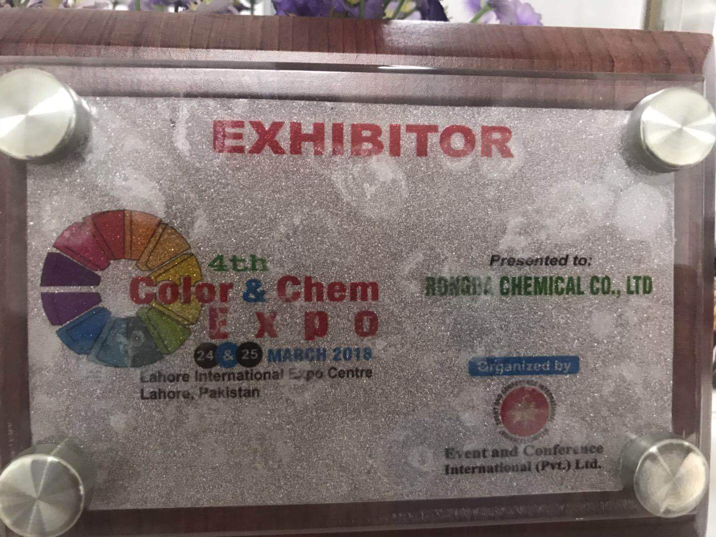 chứng nhận triển lãm màu thứ 4 và Chem Exop vào ngày 24-25 tháng 3 năm 2018