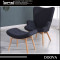 classic furniture fabric wood base sofa leisure chair