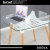 Whole Sale New Design MDF With Powder Coating Top Plastic Leg Dining Table