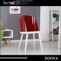 Factory Cheap metal Leg PC Design Plastic Dining Chairs