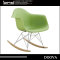 Different Kinds Colorful Modern Round Rocking Chair with wooden leg