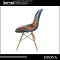 Fashion patchwork chair with wooden legs cheap living room chair