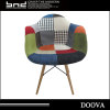 Patchwork Fabric Soft Emes Dining Chair Armrest Sofa Dining Chair