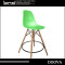 bar high plastic chair with wood leg