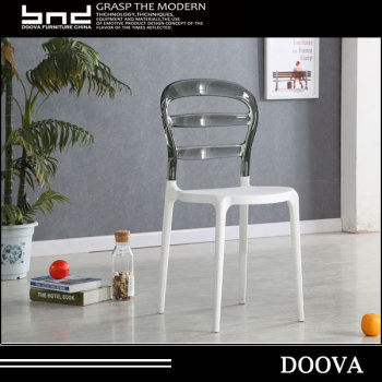 Clear PC Back PP Seat Stacking Outdoor Modern Plastic Chair PC501 From DOOVA FURNITURE