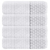 Isola 8-Piece  Cotton Hand Towel Set, White