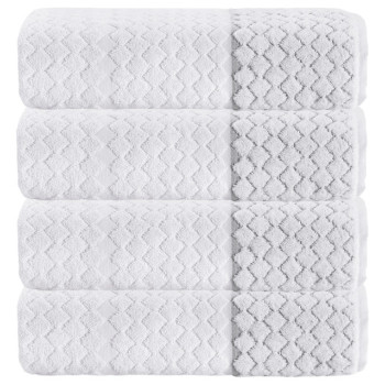 Isola 8-Piece  Cotton Hand Towel Set, White