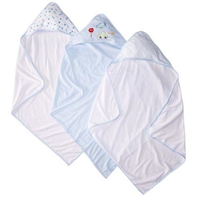 Spasilk Soft Terry Hooded Towel Set, Blue Plane, 3-Count