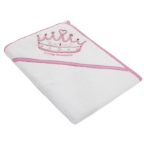 Baby Girls Little Princess Hooded Bathrobe Bath Towel