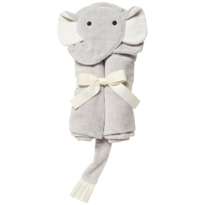 Elegant Baby Bath Wrap - Gray Elephant