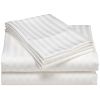 100% COTTON COMPLETE USA BEDDING SET WHITE STRIPED 1000TC CHOOSE SIZE AND ITEMS