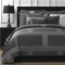 Comfy Bedding Frame Jacquard Microfiber Queen 5-piece Comforter Set, Gray