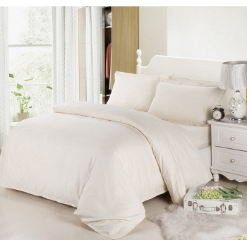 Durable 100% Cotton Hotel White Checked Comforter Set/ Satin Check Bedding Set