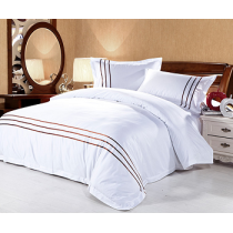 100%Cotton 300TC Satin Piping Luxury Linen For Hotels