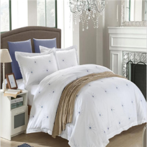 Beautiful Hotel Sytle Bedding Set 100% Cotton White Hotel Duvet Cover Set Elegant Dandelion Bed Clothes Home Linen Sale
