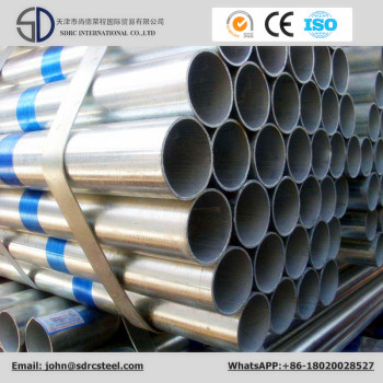 Pre Galvanized Greenhouse Round Steel Pipe Ss400