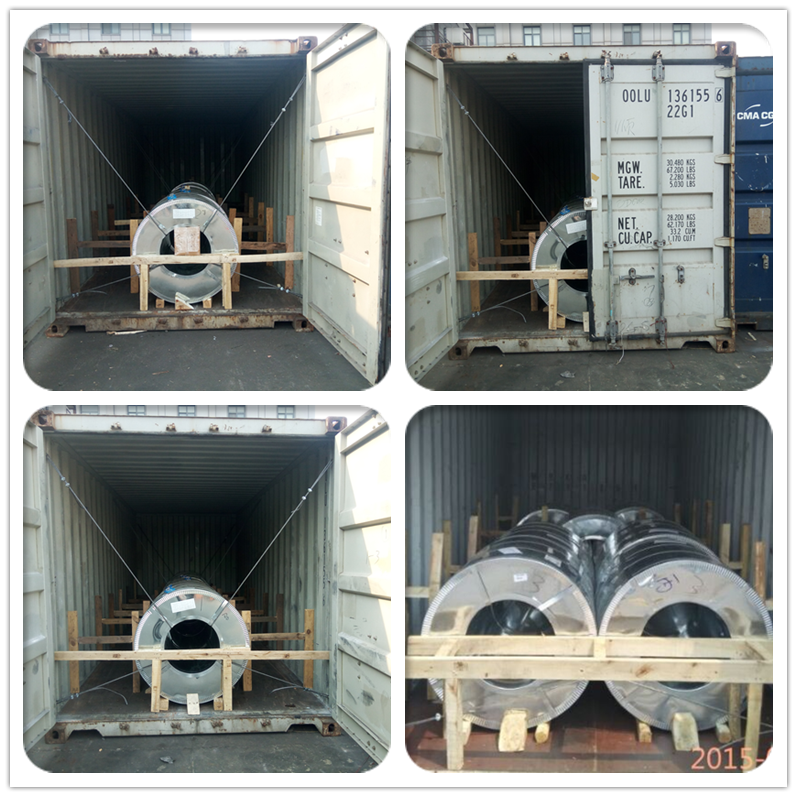 Loading container detail about galvanized steel coil