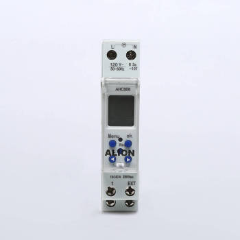 AHC808 Weekly Programmable LCD Digital Time switch, Din rail