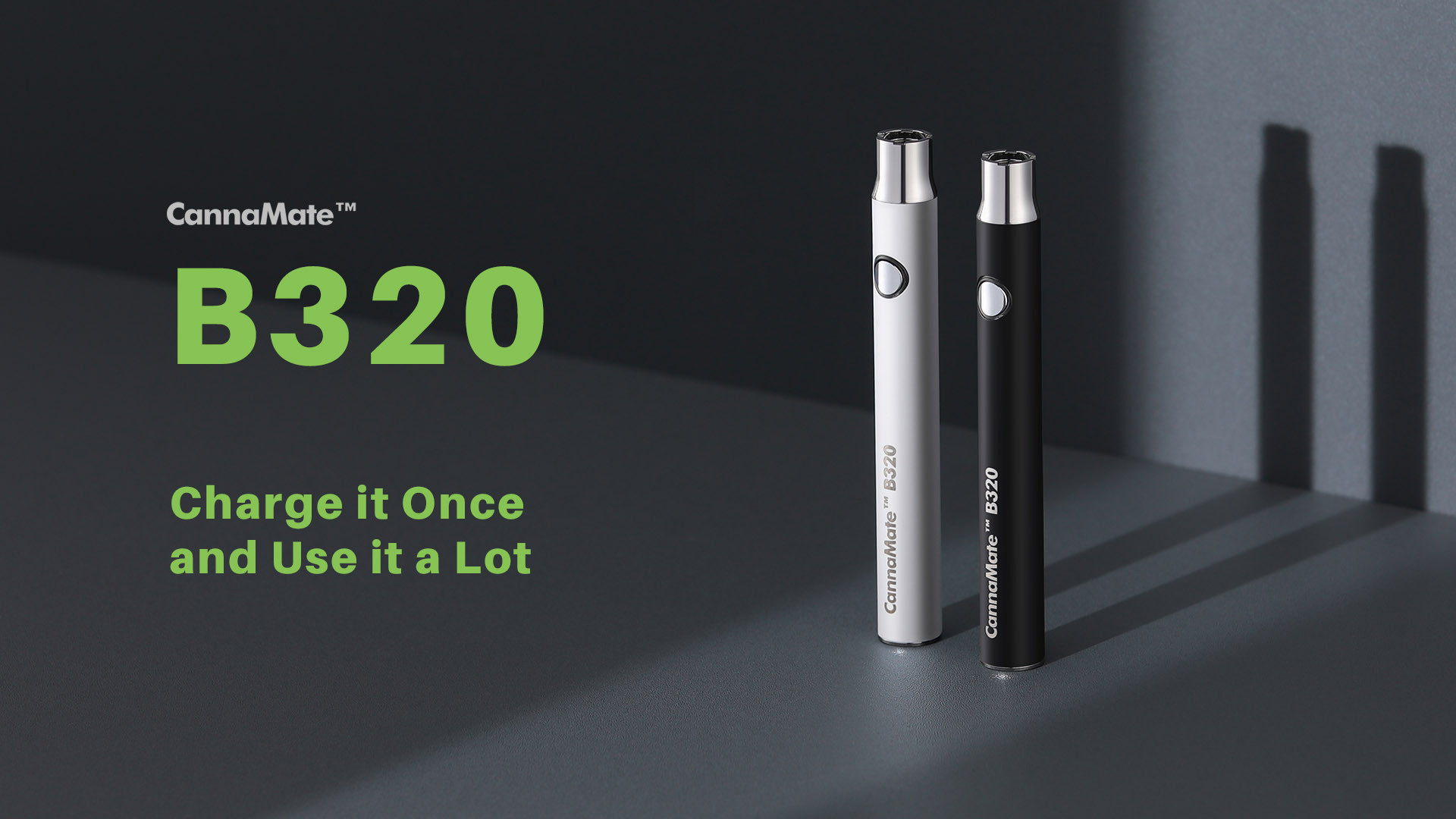 Cannanate™ B320 Super Power 510 Thread for High Standard Cartridge-Rechargeable 510 thread battery with the preheating model-what is the best battery for vape cartridge-adjustable-voltage-vape-battery