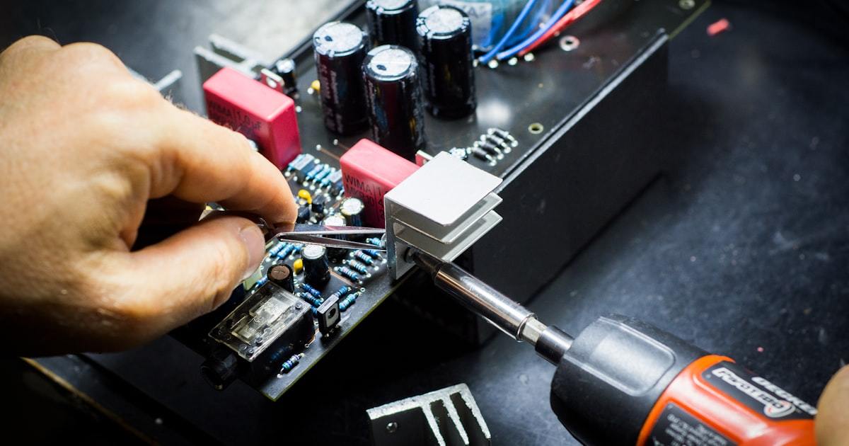 Printed circuit board with solder joints inspected during vape heater failure analysis