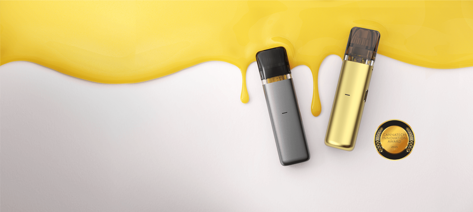 CCELL Rosin Bar cannabis vape devices with award badge
