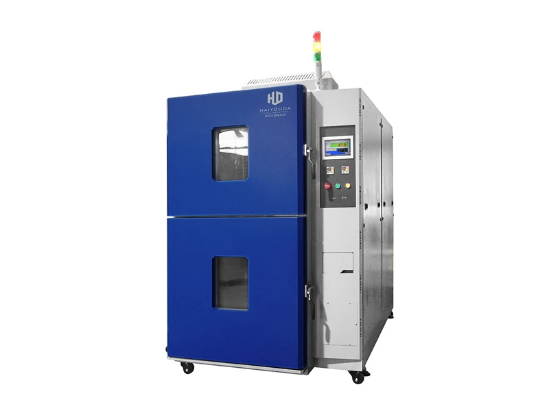 Two zone thermal shock test chamber
