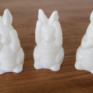 PAINTED RABBIT LED WAX CANDLE YH1