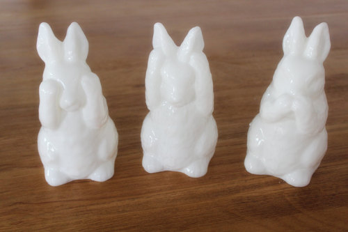 PAINTED RABBIT LED WAX CANDLE YH1