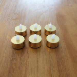 GOLD LED PLASTIC CANDLE YM23